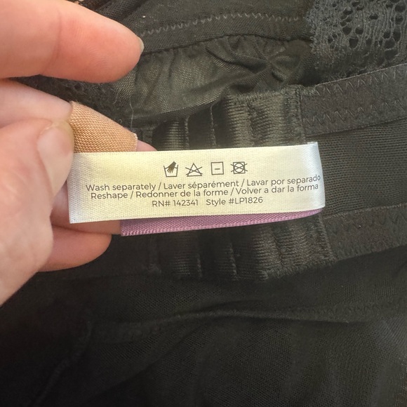 Adore Me Babydoll Neglige Black Size 38DDD Chiffon Sheer Lace Underwire Sexy New - Picture 9 of 10